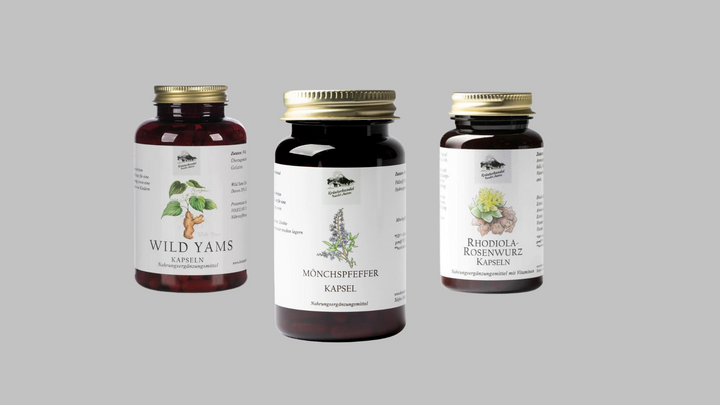 Neu im Online-Shop: Mönchspfeffer-, Yamswurzel-und Rhodiola-Rosenwurz-Kapseln.
